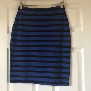LAST CHANCE Striped fitted pencil skirt